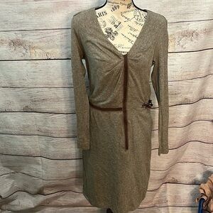 Wunderkind/Joop Dress Germany Lamb Leather Trim Long Sleeves XL Vintage